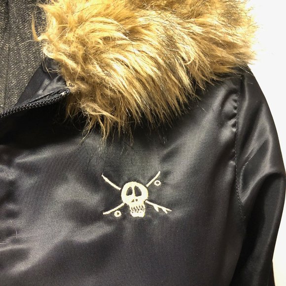 Stussy Girls Satin Coyote Bomber (New) Black Sz M - Picture 2 of 8